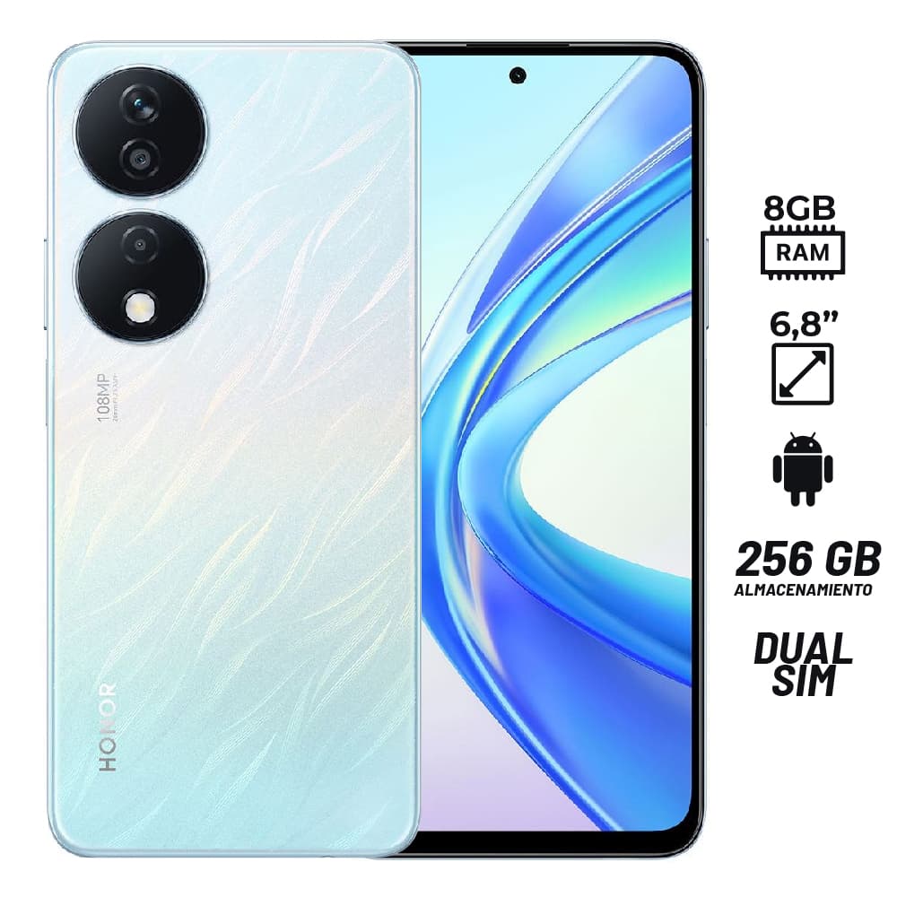 Celular honor x7b clk-lx3/octa-core/6.8 pulg/8gb-256gb/f8mpx-p108mp+5mp+2mp/android/dual sim