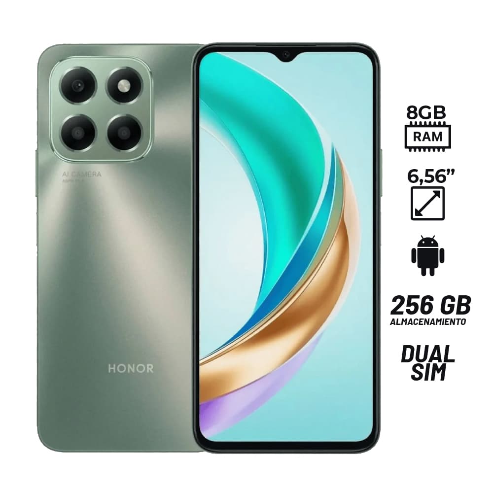 Celular HONOR X6B JDY-LX3P /  mtk helio / 6.56pulg / 6GB - 256GB / F5MPX-P50MP+2MP / android / dual sim