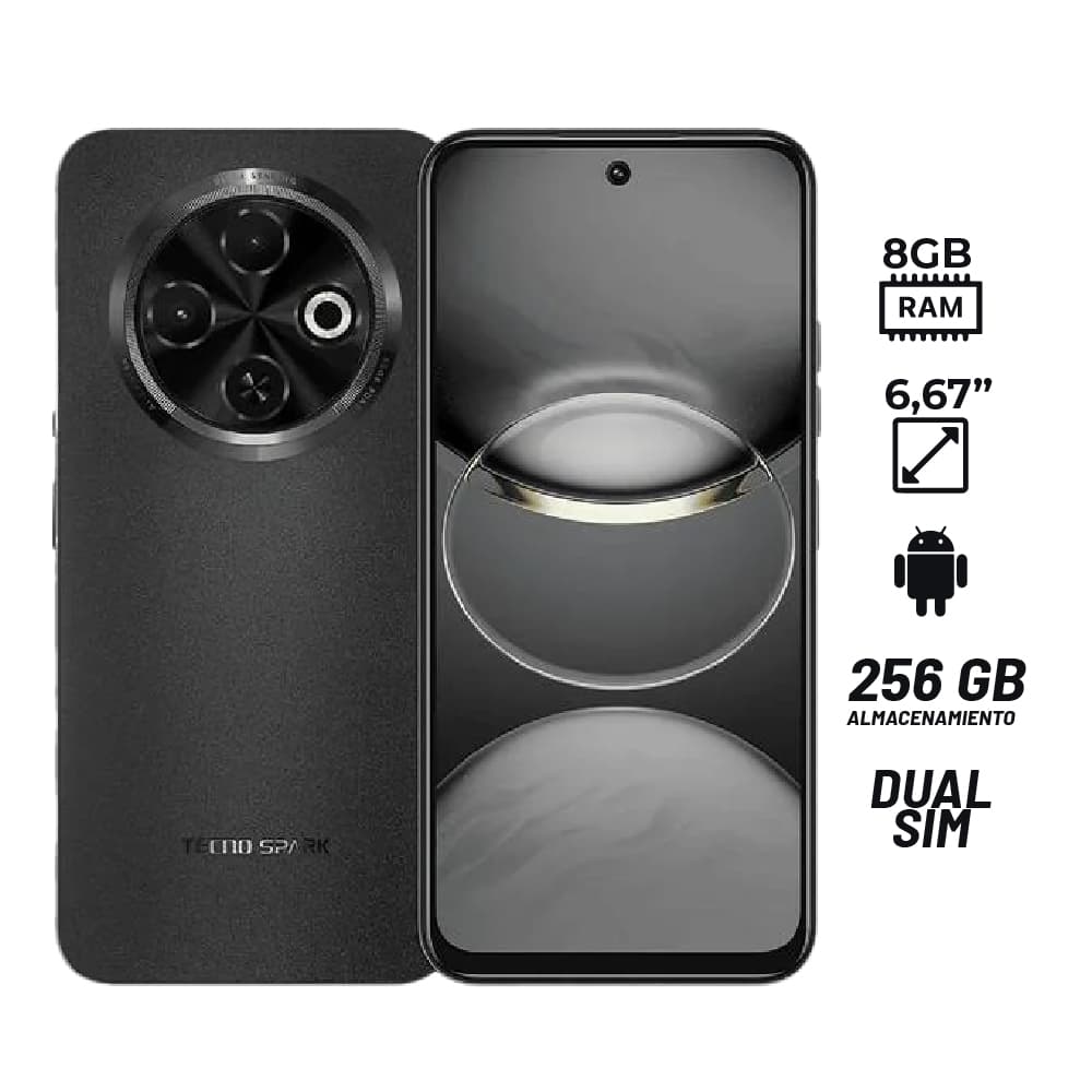 Celular TECNO SPARK 30C KL5 / MKT HELIO G81 / 6.67" / 8GB-256GB