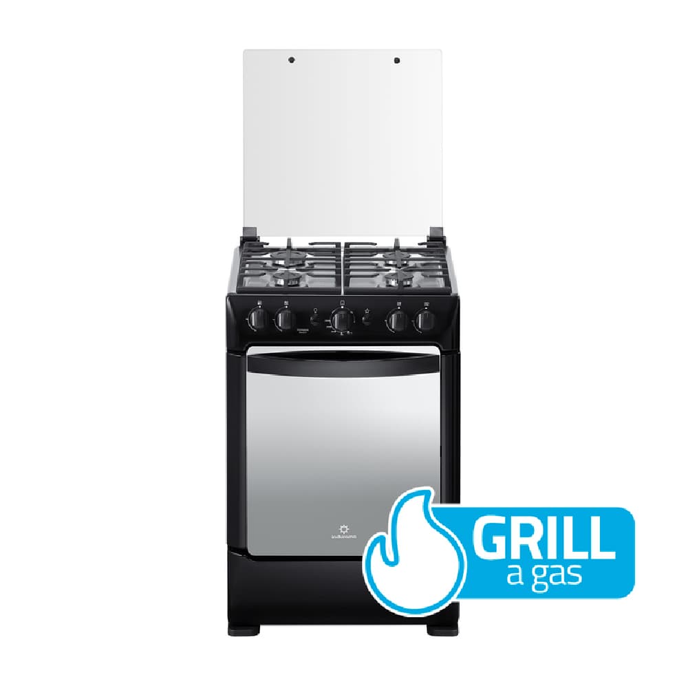 Indurama Cocina Ferrara MaxGrill Zafiro 24" 4 Quemadores Luz Horno | Electrodomésticos