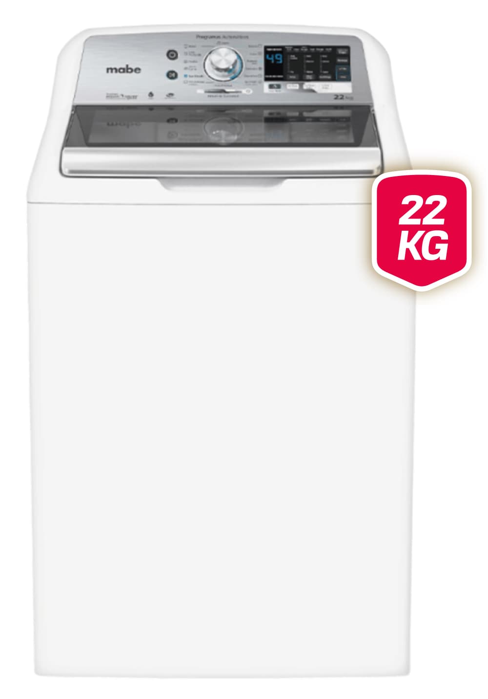 Lavadora Mabe 22 Kg - LMH72201WBAB1 / Automática / Panel Hibrido / Carga Superior