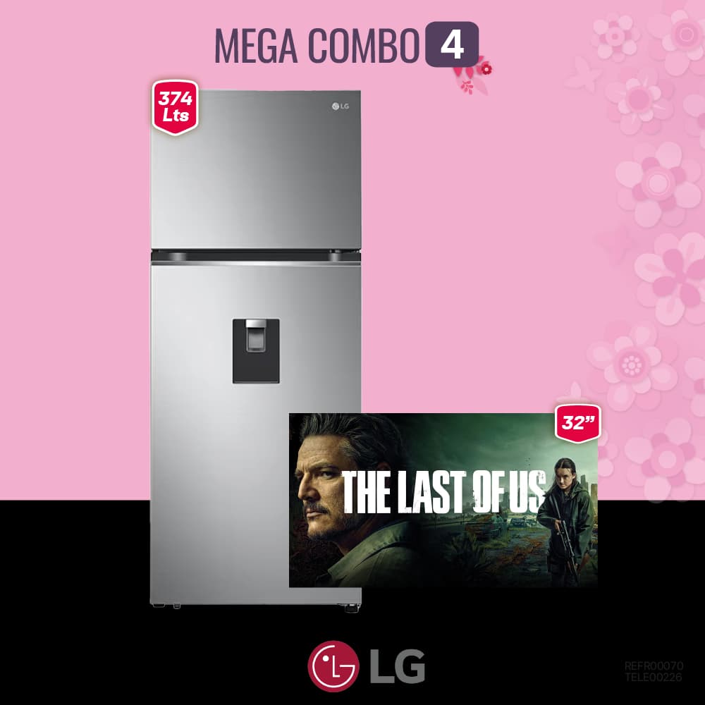 MEGA COMBO 4: REFRIGERADORA + TELEVISOR LG