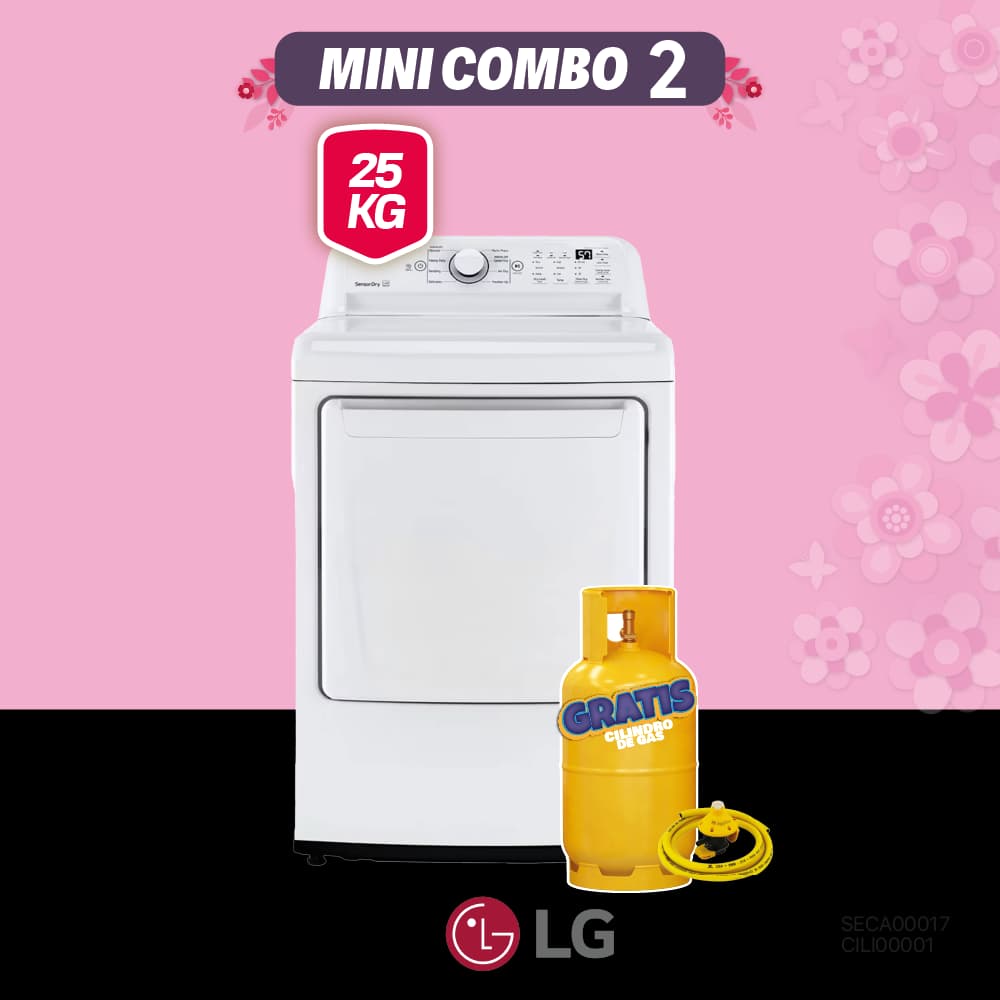 MINI COMBO 2: SECADORA LG +CILINDRO