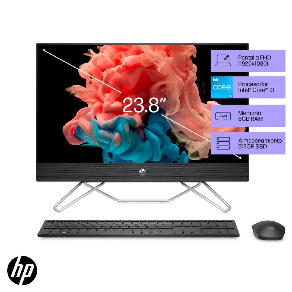 Computadora HP 24CB1029LA / Core i3-1215U / 8GB / SSD 512GB