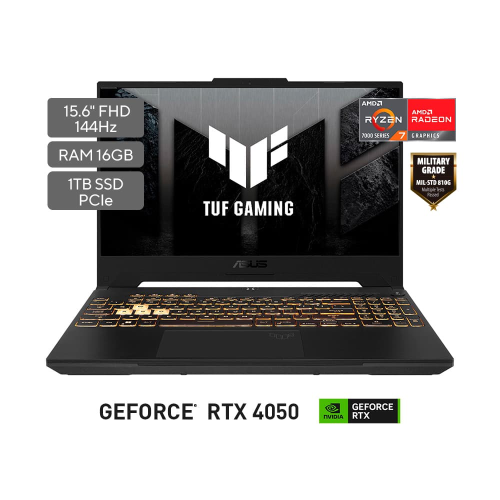 Laptop ASUS TUF Gaming A15 - Ryzen 7-7735HS - SSD 1TB -  6G RTX4050