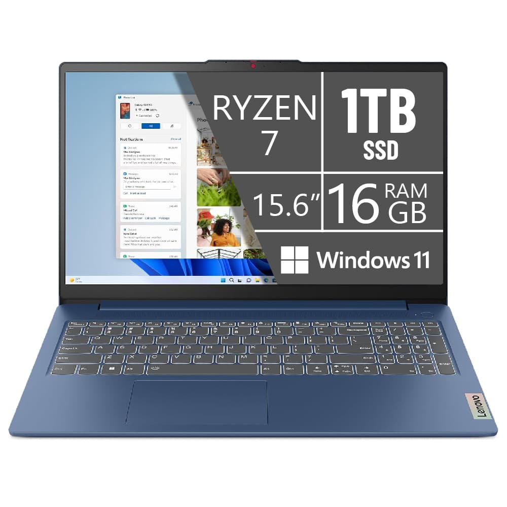 Laptop LENOVO IP1-15ALC7 / Ryzen 7-5700U / 16GB / SSD 1TB / 82R400D3LM