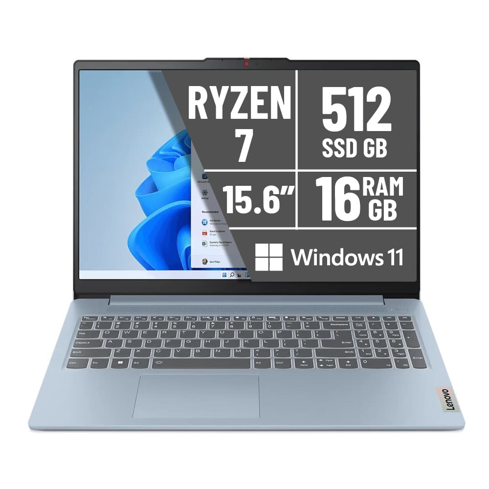 Laptop LENOVO IP SLIM 3 15ABR8 / Ryzen 7-7730U / 16GB / SSD 512GB / 82XM00CCLM