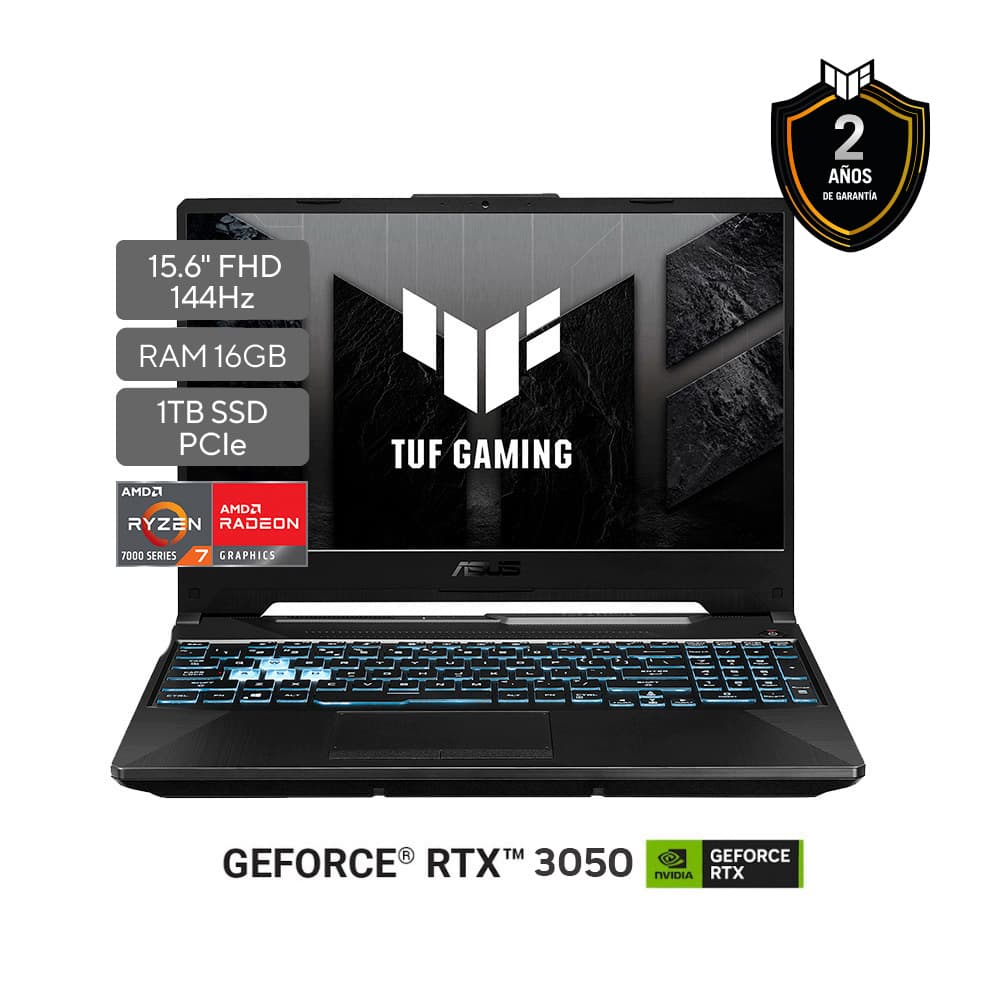 Laptop ASUS TUF Gaming A15 FA506NCR-HN029 / Ryzen 7-7435HS / 16GB / SSD 1TB / 4GB RTX3050